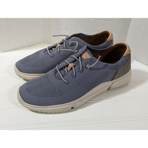 Cobb Hill Juna Braid Bungee Slip On Womens Comfort Sneakers Metallic and Blue